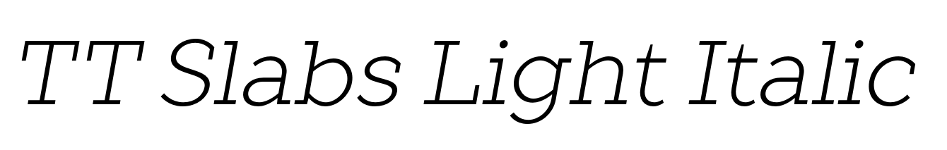 TT Slabs Light Italic